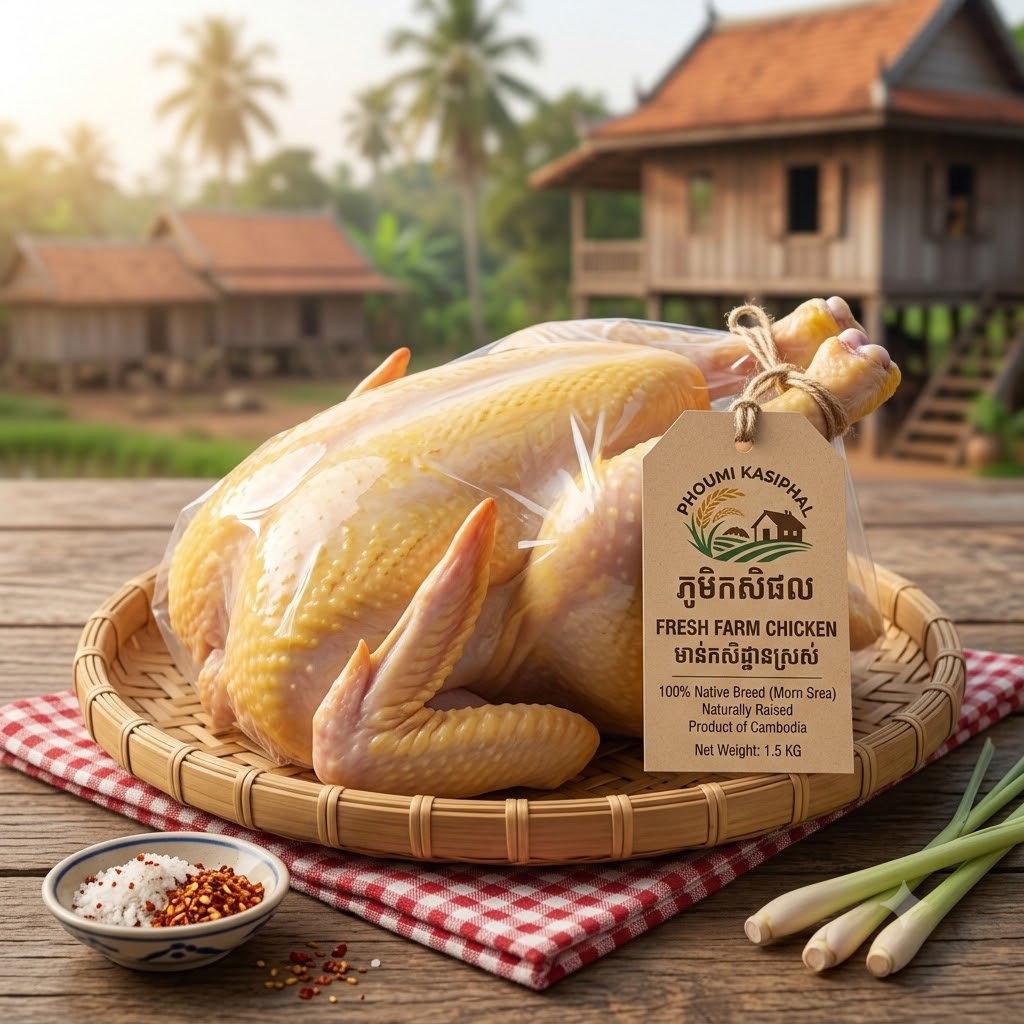 មាន់កសិដ្ឋានស្រស់